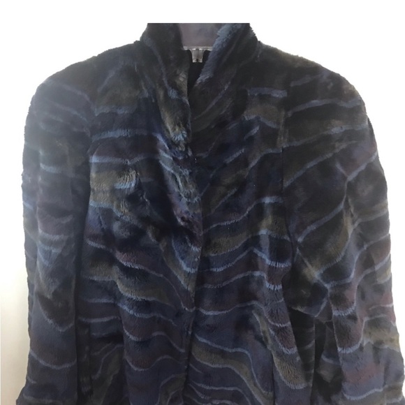 Pont Des Art A-line Faux Fur Teddy Coat Swing Pockets Cozy Warm Colours France L - Picture 3 of 12